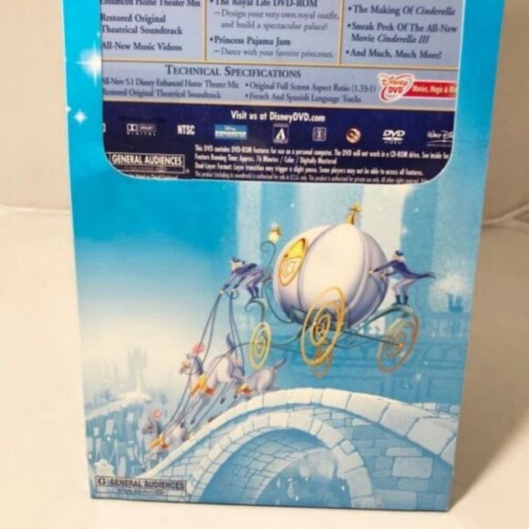 Walt Disney's 'Cinderella 2 Disc Special Edition Sealed New FIRST TIME EVER DVD - Picture 4 of 12